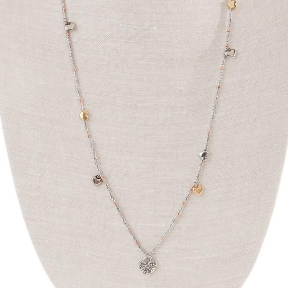 J.Jill NEW Artisanal Hearts Necklace NWT - Picture 3 of 7